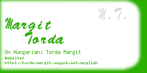 margit torda business card